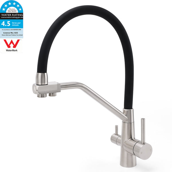 3-Way Pull Out Spout Mixer Faucet Tap Brushed Nickel